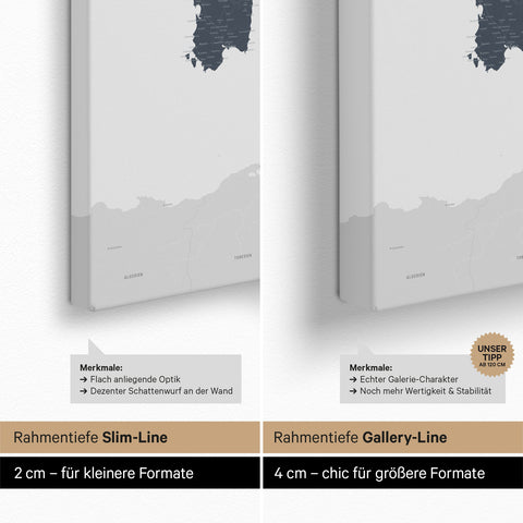 Italy Push Pin Map TRAVEL® – Denim Blue