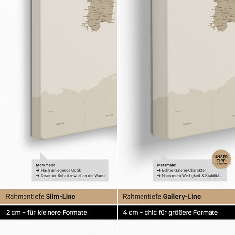 Italy Push Pin Map TRAVEL® – Desert Sand