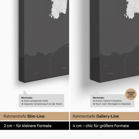 Italy Push Pin Map TRAVEL® – Dark Gray (Dark Gray)