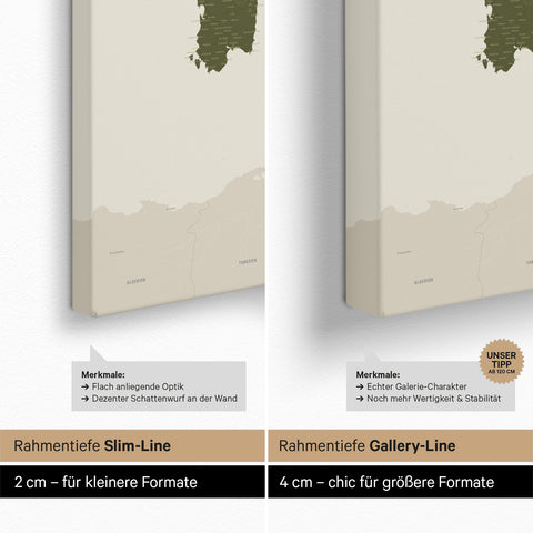 Italy Push Pin Map TRAVEL® – Olive Green