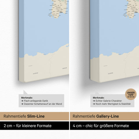 Italy Push Pin Map TRAVEL® – Multicolor Classic