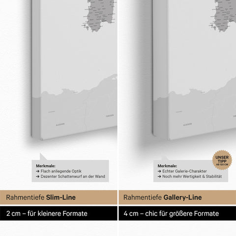 Italy Push Pin Map TRAVEL® – Multicolor Gray