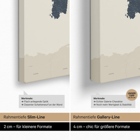 Italy Push Pin Map TRAVEL® – Navy Light