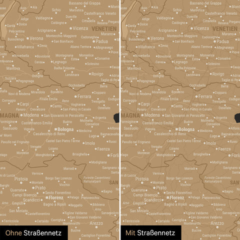 Italy Push Pin Map TRAVEL® – Sonar Black