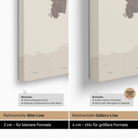 Italy Push Pin Map TRAVEL® – Warmgray