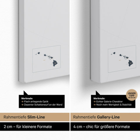 Canada & USA Push Pin Map TRAVEL® (Pinboard) – Denim Blue