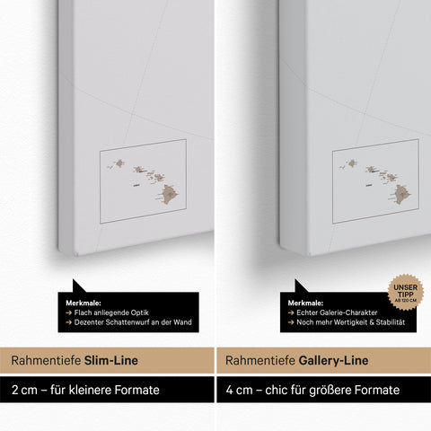 Canada & USA Push Pin Map TRAVEL® (Pinboard) – Multicolor Beige