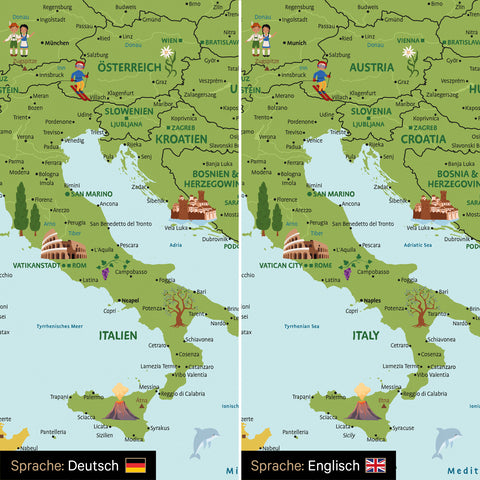 Europe Map for Children Magnetic Board – MINIVENTURES® Classic