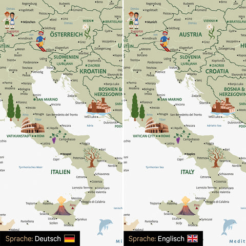 Europe Map for Children Magnetic Board – MINIVENTURES® White