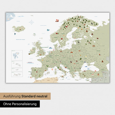 Europe Map for Children Magnetic Board – MINIVENTURES® White