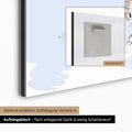 Aufhängeblech für magnetische Kinder-Weltkarte zur einfachen Wandmontage für eine flach anliegende Optik