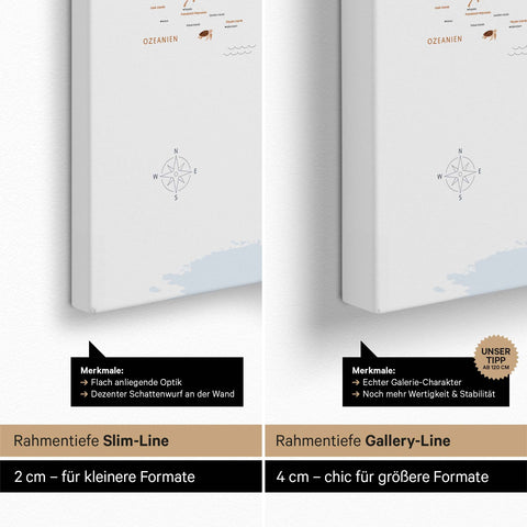 Kinder-wereldkaart Canvas Prikbord – MULTICOLOR® Wit