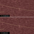Nordamerika Karte Pinn-Leinwand in Bordeaux Rot optional mit dem Straßennetz der größten Highways und Interstates