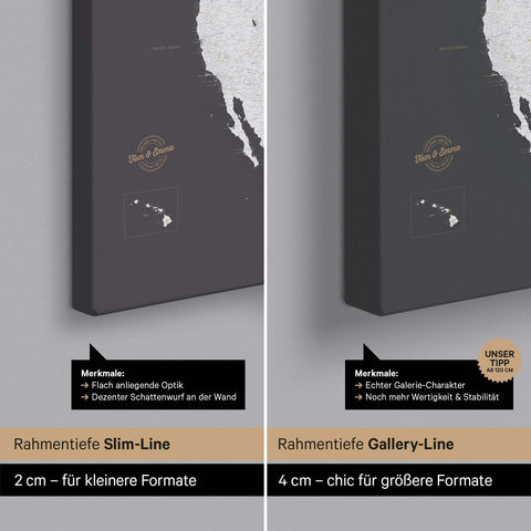 North America Push Pin Map TRAVEL® (Pinboard) – Dark Gray