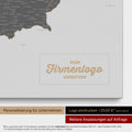 Österreich-Karte als Pinn-Leinwand in Light Gray mit Eindruck eines Firmenlogos