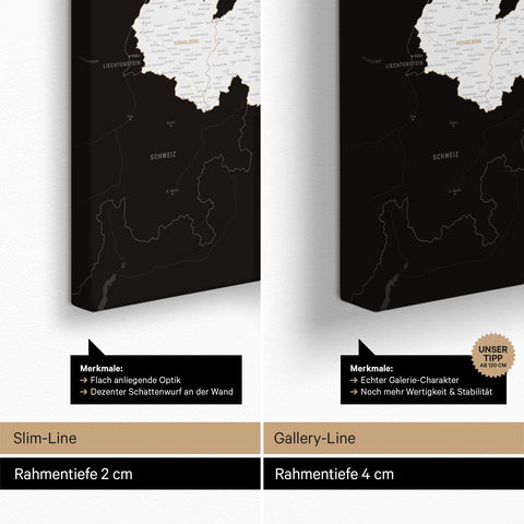 Austria Push Pin Map TRAVEL® (Pinboard) – Dark Black