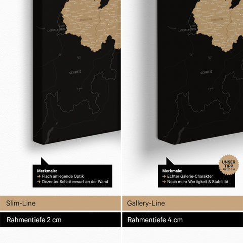 Austria Push Pin Map TRAVEL® (Pinboard) – Sonar Black