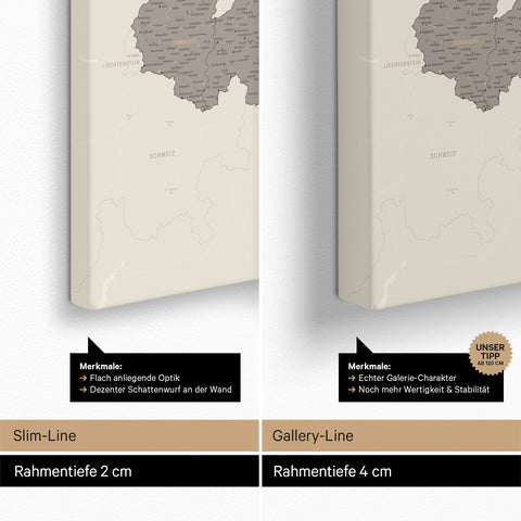 Austria Push Pin Map TRAVEL® (Pinboard) – Warmgray