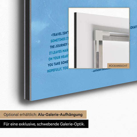 Alu-Galerie-Aufhängung für eine magnetische Weltkarte für eine schwebende Optik