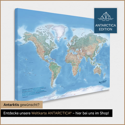 Physical Push Pin World Map TRAVEL® (Pinboard) – Multicolor Terra