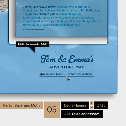 Physical Push Pin World Map TRAVEL® (Pinboard) – Multicolor Terra