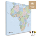 Afrika-Karte in Multicolor Atlas als Pinn-Leinwand, perfekt zum Markieren und Planen von Reisen, hier kaufen