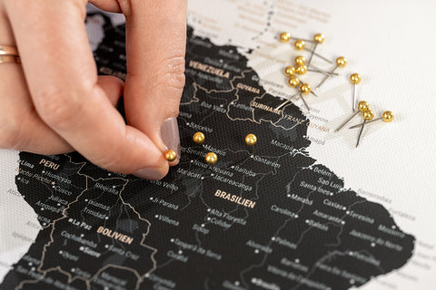 Robuste Leinwand zum Pinnen von Reisen ohne Kork oder Schaumstoff-Rückwand