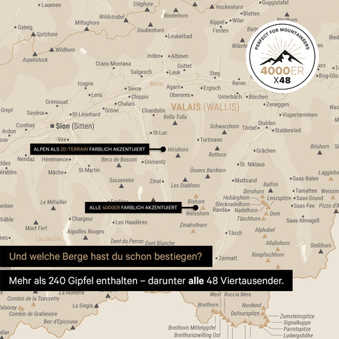 Magnetische Zwitserland-kaart TRAVEL® Magnetbord – Goud