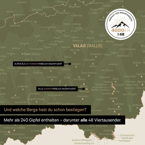 Magnetische Zwitserland-kaart TRAVEL® Magnetbord – Olijfgroen