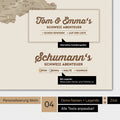 Magnetboard Schweiz-Karte in Desert Sand (Beige) mit Personalisierung als Logo mit Familiennamen