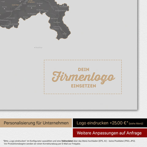 Magnetische Zwitserland-kaart TRAVEL® Magnetbord – Lichtgrijs