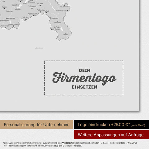 Magnetische Zwitserland-kaart TRAVEL® Magnetbord – Multicolor Grijs