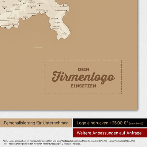 Magnetische Zwitserland-kaart TRAVEL® Magnetbord – Treasure Gold