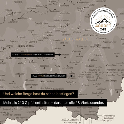 Switzerland Map TRAVEL® Magnetic Board – Warmgray