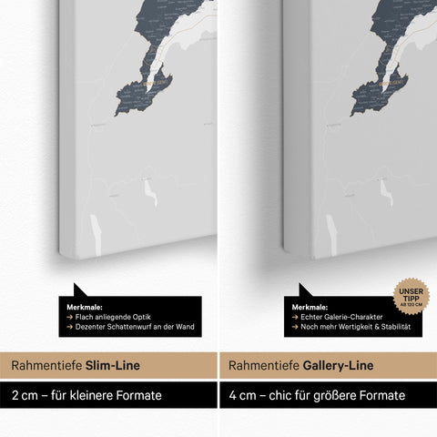 Switzerland Push Pin Map TRAVEL® (Pinboard) – Denim Blue