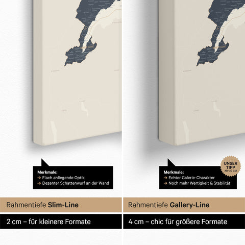 Switzerland Push Pin Map TRAVEL® (Pinboard) – Navy Light