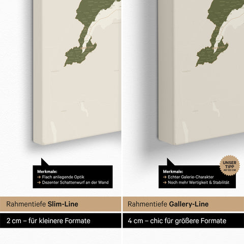 Switzerland Push Pin Map TRAVEL® (Pinboard) – Olive Green