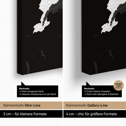 Switzerland Push Pin Map TRAVEL® (Pinboard) – Dark Black