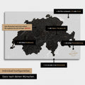 Vielfältige Konfigurationsmöglichkeiten einer Schweiz-Karte in Light Black