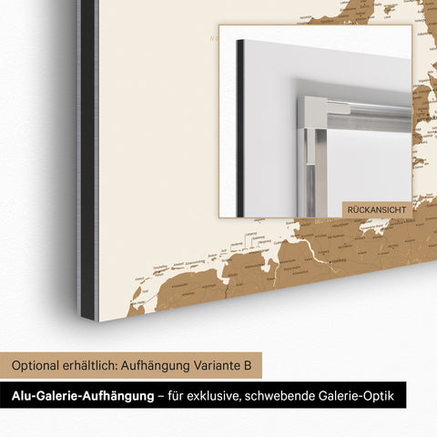 Magnetic Scandinavia Map TRAVEL® Magnet Board – in 21 Colors