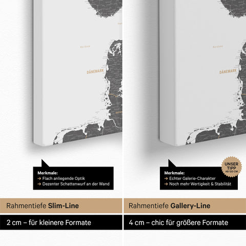 Scandinavia Push Pin Map TRAVEL® (Pinboard) – Light Gray