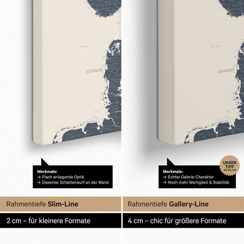 Scandinavia Push Pin Map TRAVEL® (Pinboard) – Navy Light