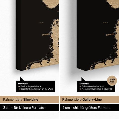 Scandinavia Push Pin Map TRAVEL® (Pinboard) – Sonar Black