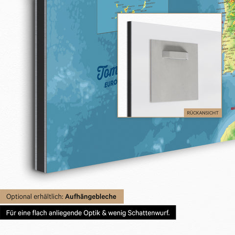 Topographic Europe Map TRAVEL® Magnetic Board – Multicolor Topo