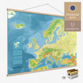 Topografische Europakarte Magnet-Poster in modernem, minimalistischen Design zum Pinnen und Markieren von Reisezielen kaufen