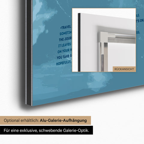 Alu-Galerie-Aufhängung für eine magnetische Weltkarte für eine schwebende Optik