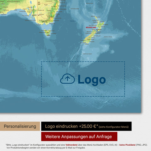 Magnetic TRAVEL® World Map Poster – Multicolor Topo