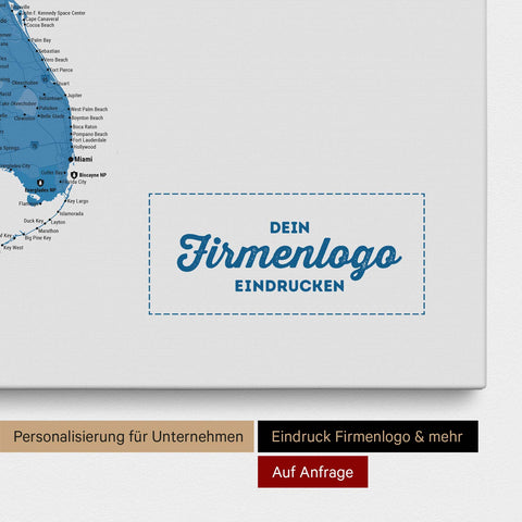 Push Pin USA Map TRAVEL® (Pinboard) – Ocean Blue