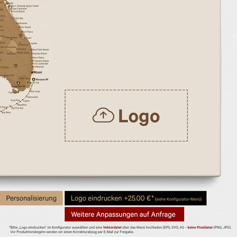 USA Push Pin Map TRAVEL® – Bronze