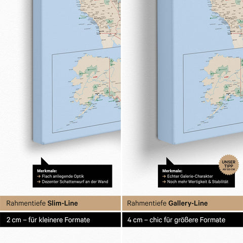 Push Pin USA Map TRAVEL® (Pinboard) – Multicolor Classic